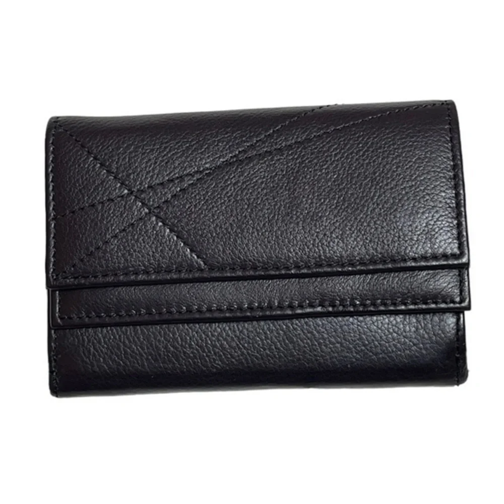 UK Springvale Brown Genuine Leather Fold Wallet w/ Multiple Pockets & Slots